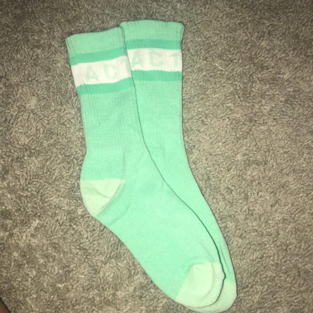 ACTIVE brand mint green socks